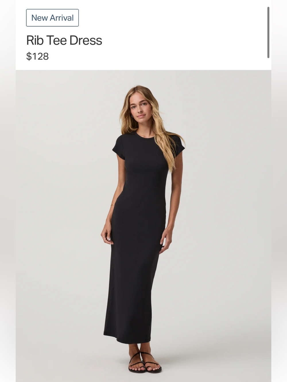 Black Midi Dress-Vuori look a like